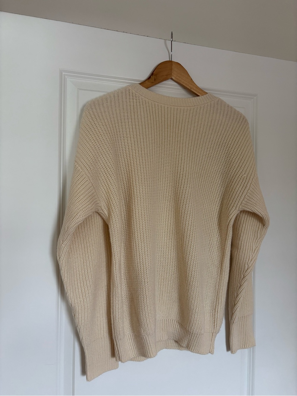 REVOLVE V-back Cream Sweater